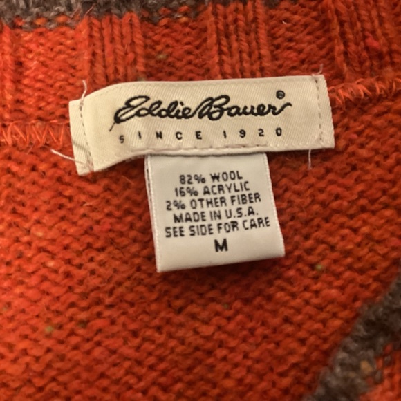 Eddie Bauer vintage Wool Sweater Womens size Medium made in USA - Picture 6 of 9